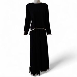 Black Long Sleeve Top and Pant Set, Goth Set, Goth top, Grunge top, Black Set